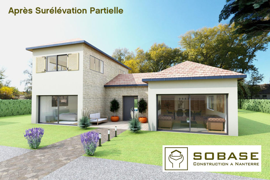 Surélévation partielle Versailles - Après - Sobase : surélévation maison Versailles 78000